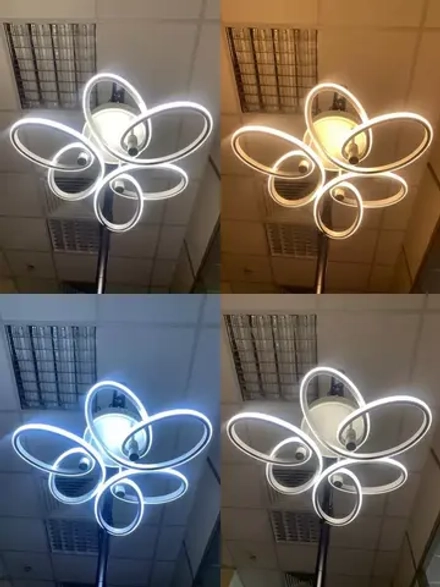 Светодиодна потолочная люстра KAIRA LED*96W белый, серебро