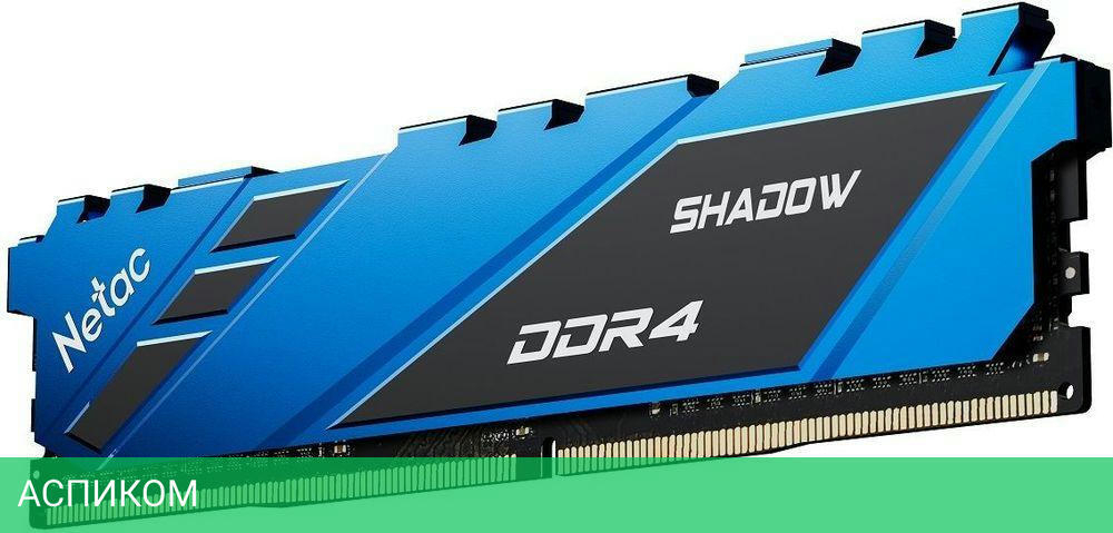 Оперативная память Netac Shadow DDR4-3600 8GB C18 Blue (NTSDD4P36SP-08B)