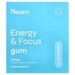 NeuroGum, жевательная резинка для энергии и концентрации, со вкусом перечной мяты, 6 пакетиков по 9 шт.