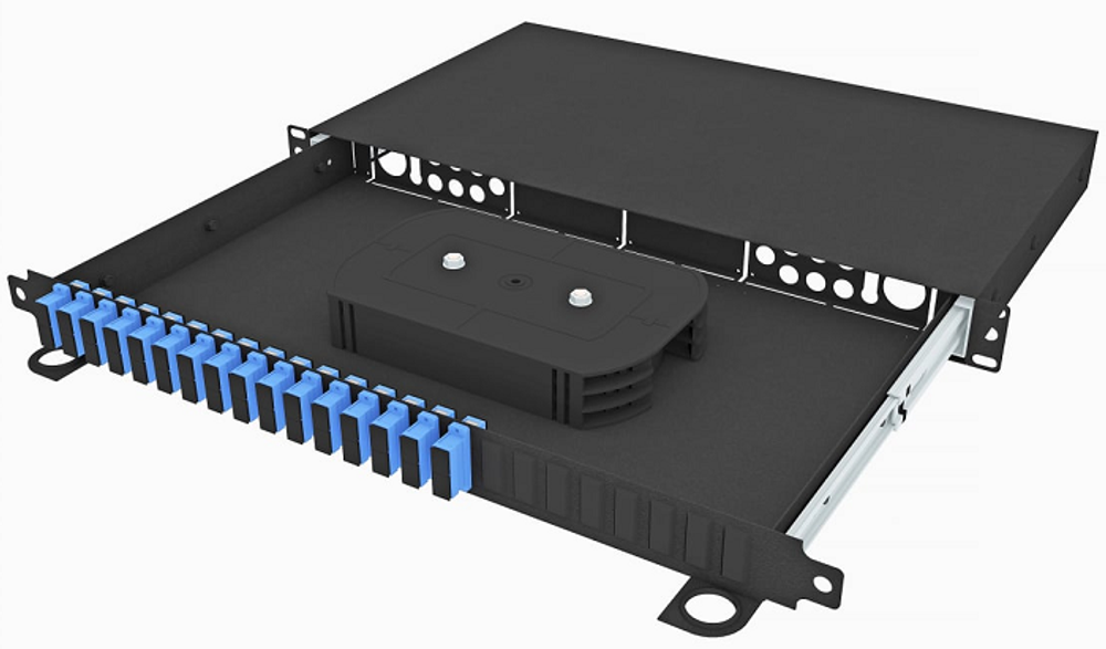 Кросс оптический стоечный  TopLAN КРСв-Top-1U-32SC/U-OS2-BK