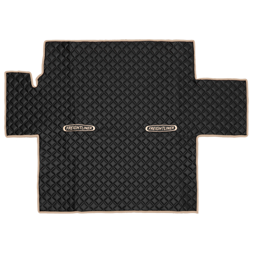 Ковры FREIGHTLINER CENTRY (автомат) (экокожа, черный, бежевый кант, бежевая вышивка)