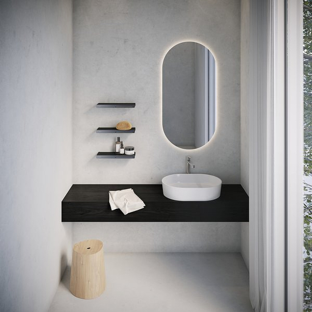 Металлическая полка Ravak Slim S Черная (X07P649)