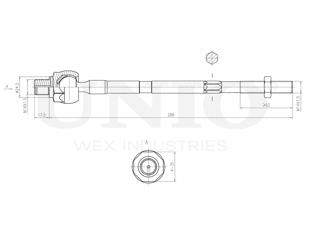 Тяга рулевая UNIO SSP-30098