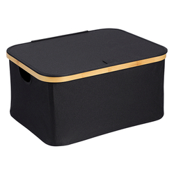 Корзина для белья 40x33x20см Smart Solutions Neat Low черная