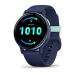 Смарт часы Garmin Vivoactive 5 синие с металлически-синим безелем и силиконовым ремешком