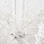 Искусственная белая елка с гирляндой встроенной «Normandia» Нормандия (коралловые ветки) от 2,1 м до 2,4 м