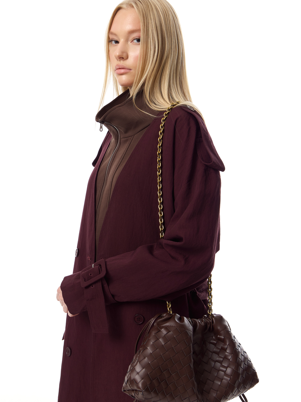 Тренч deep burgundy