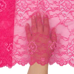 Кружево эластичное розовая фуксия 40 см, Китай