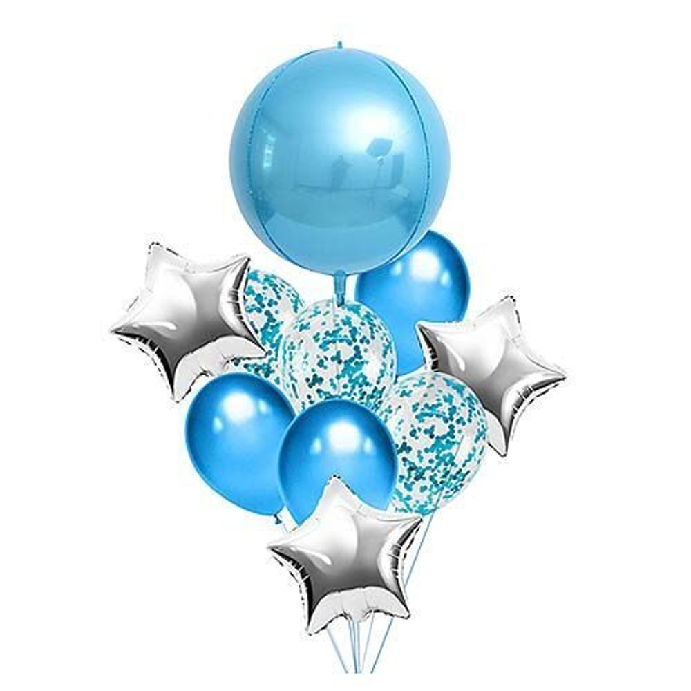 Композиция из шаров "Синяя сфера"