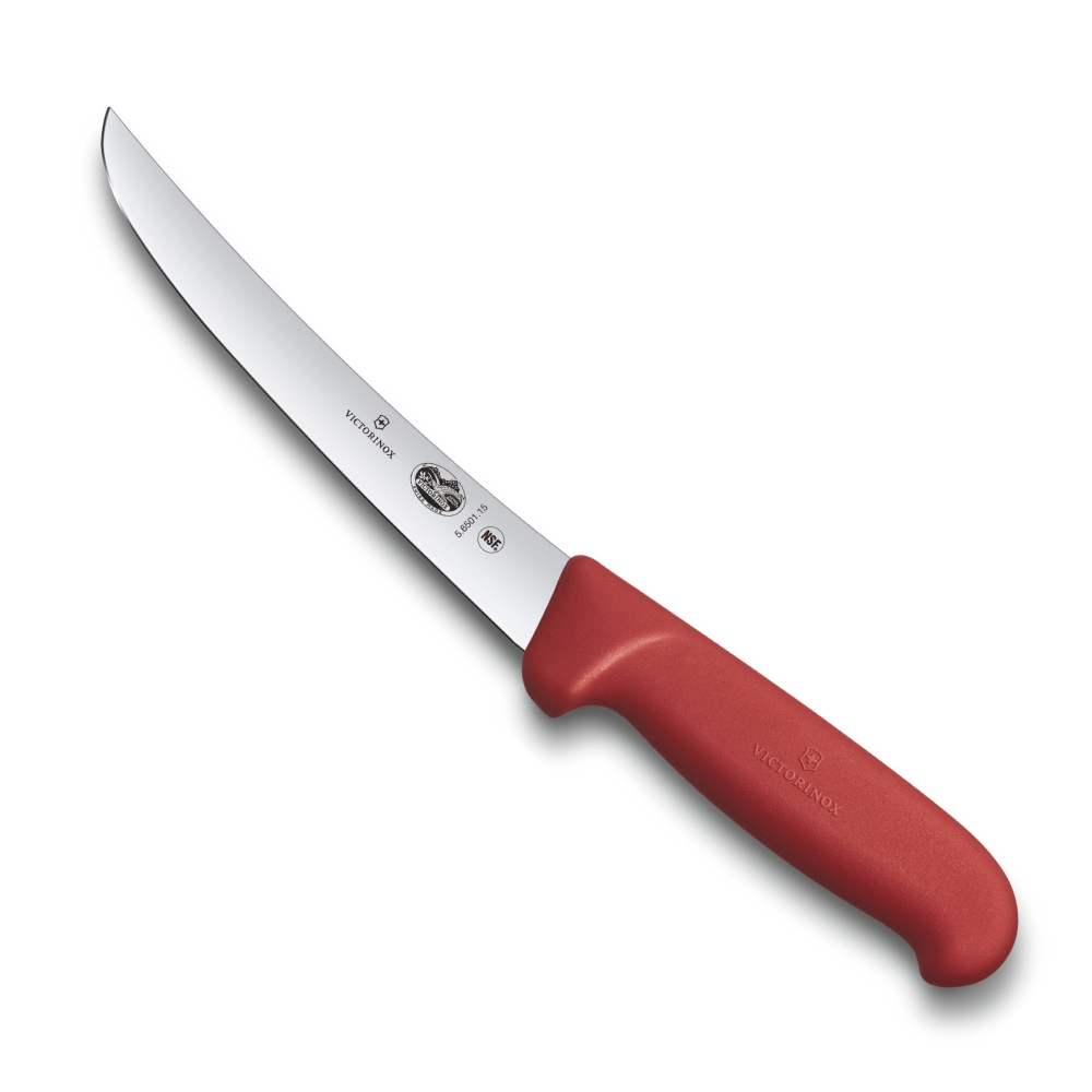 Нож Victorinox разделочный, лезвие 15 см прямое, красный