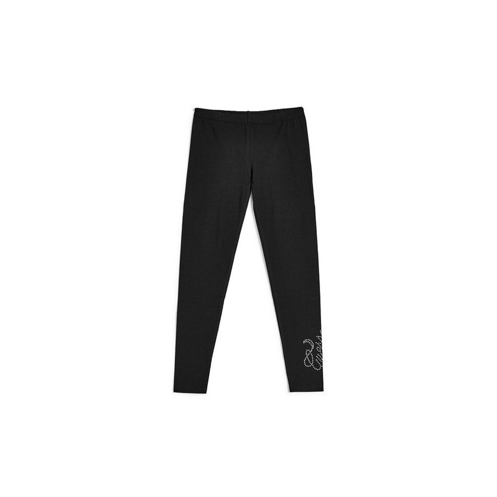Леггинсы х/б GUESS Черный/Логотип из страз Девочка