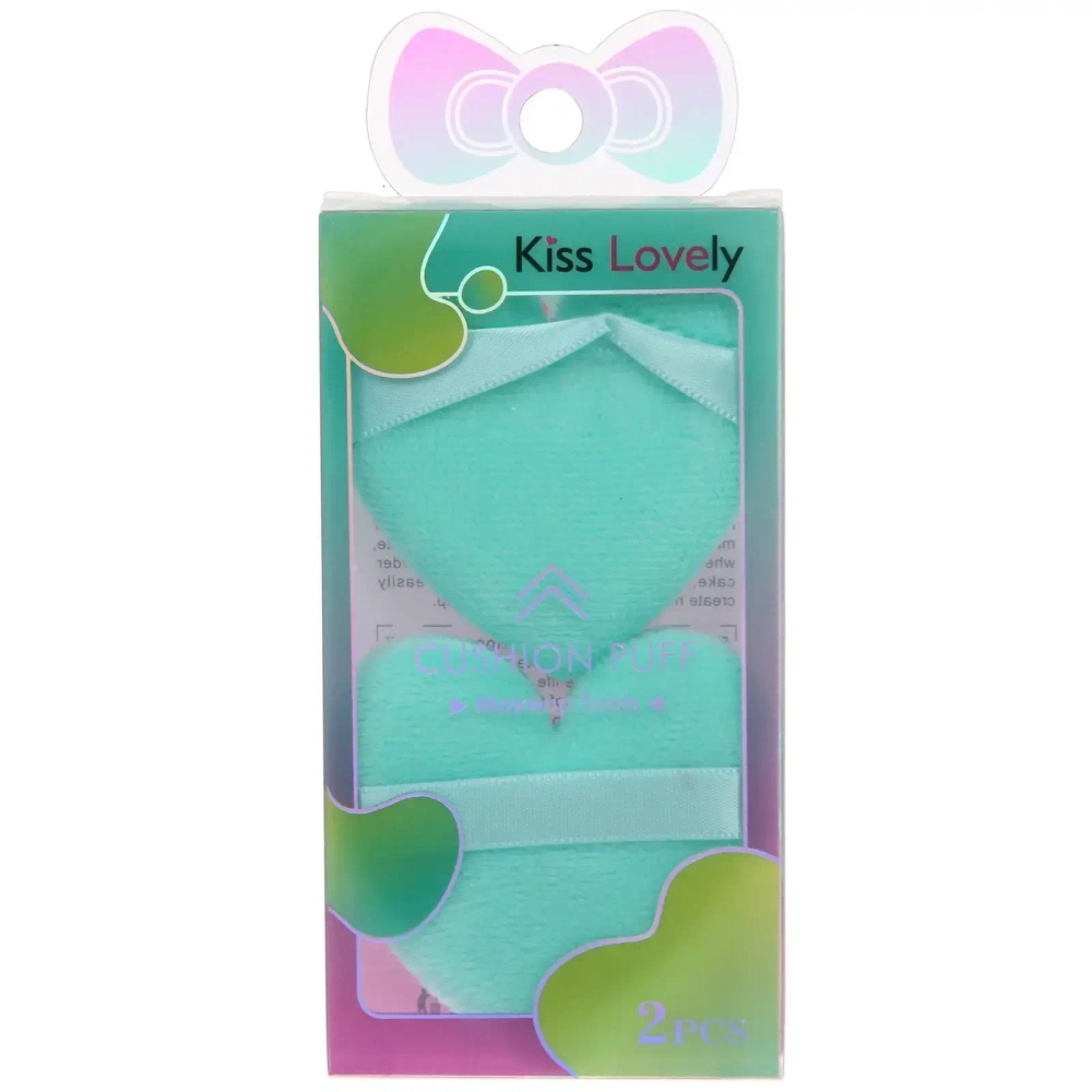 Пуховки для макияжа 2шт «FRIDA», цвет голубой, 11,5*5см