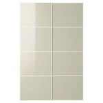 Пара раздвижных дверных рам - IKEA HOKKSUND /ХОККСУНД ИКЕА, 150х236 см, бежевый