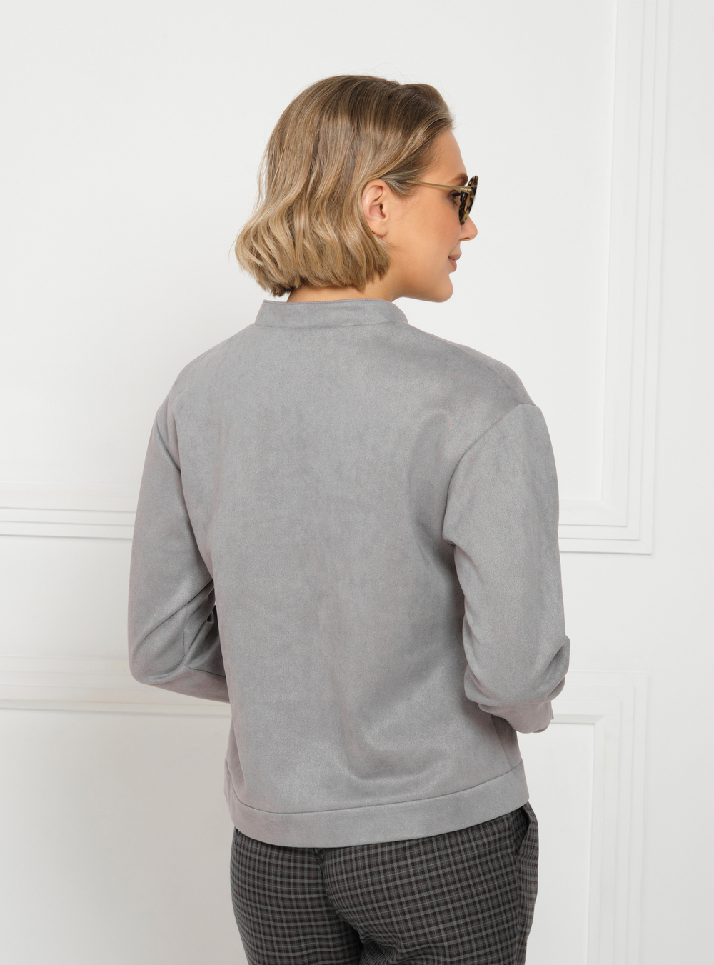 Бомбер женский АЛЕКСА (Светло серый)