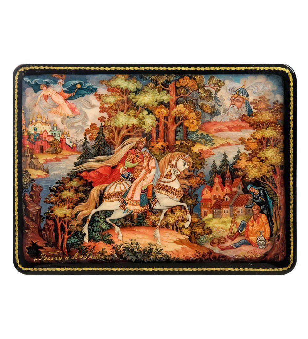 ШК-19/13 Шкатулка в технике декупаж «Руслан и Людмила» (15х11х3,5)