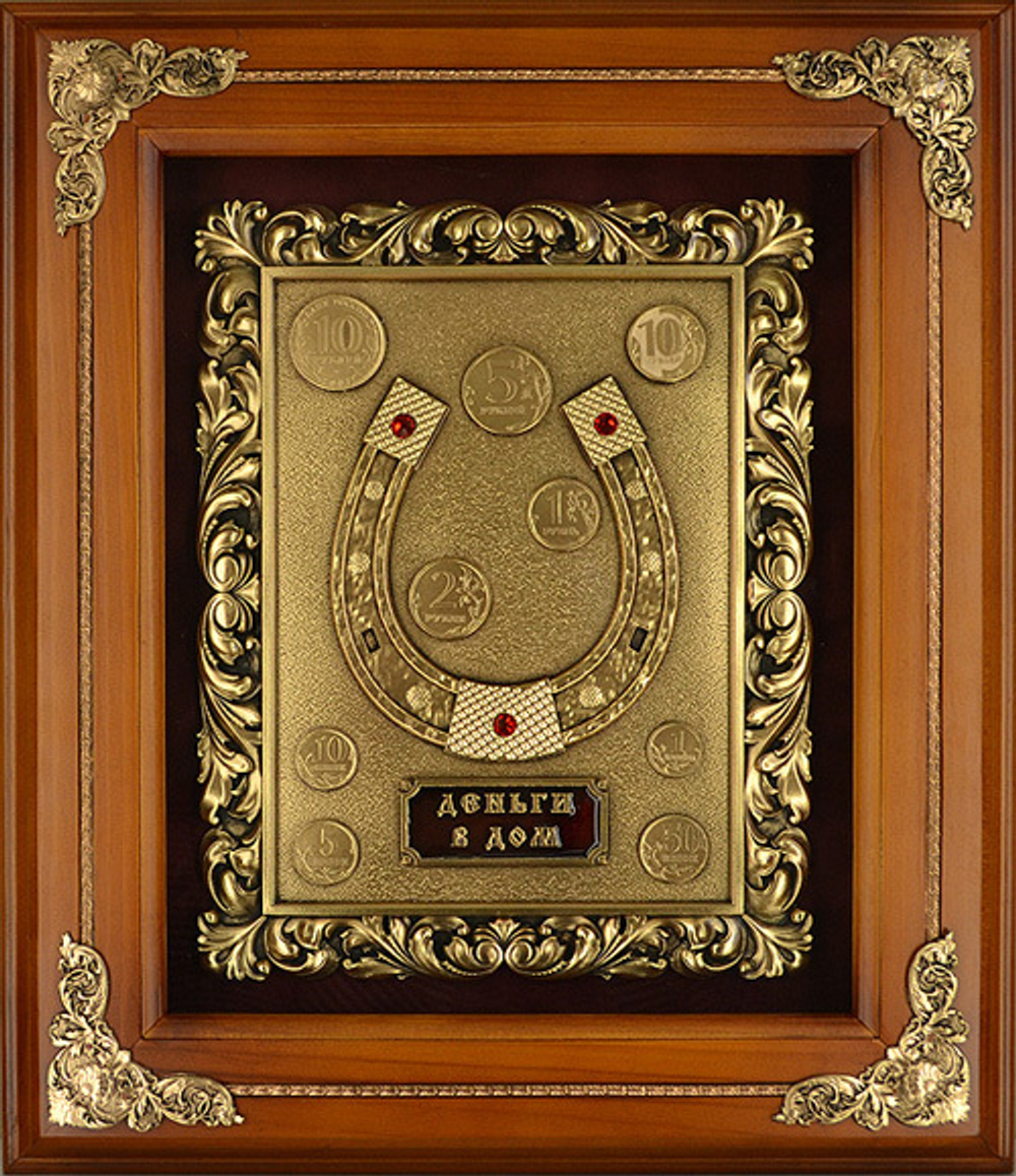 Деревянная ключница "Подкова"