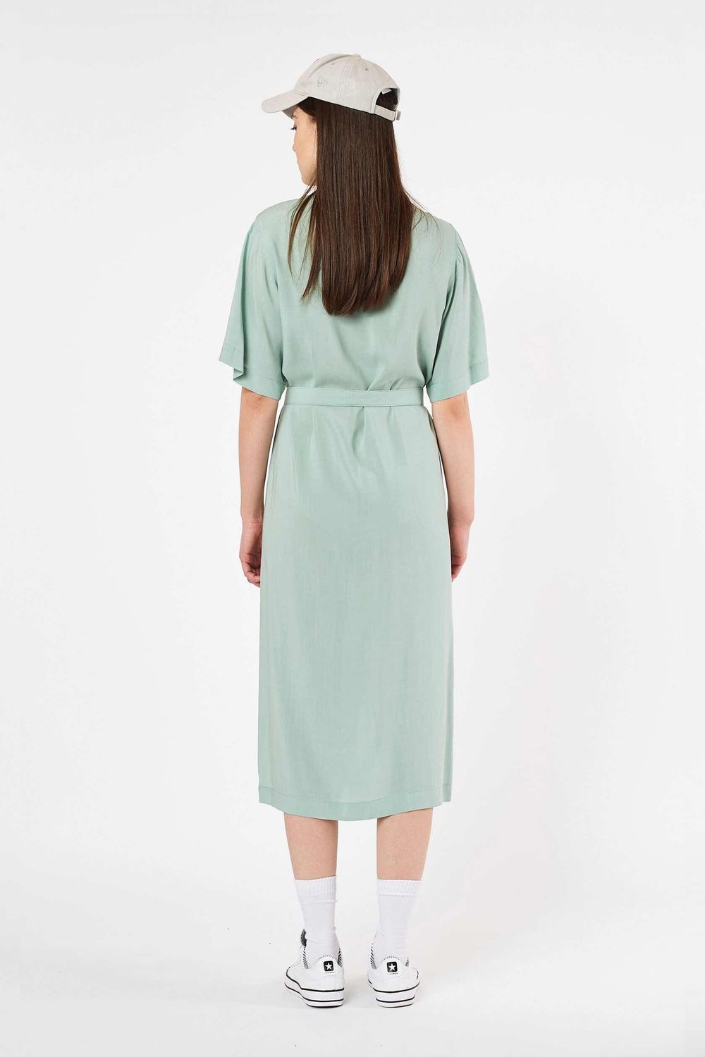 Платье Рубашка FOS Вискоза Зеленое