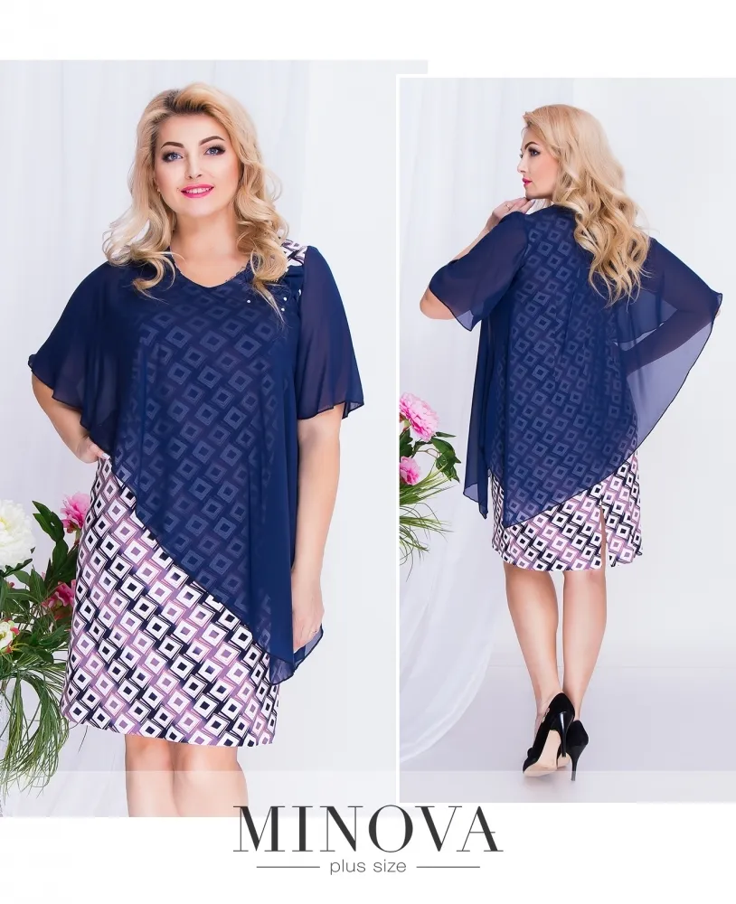 Платье 00266-коралловый-ромб Minova