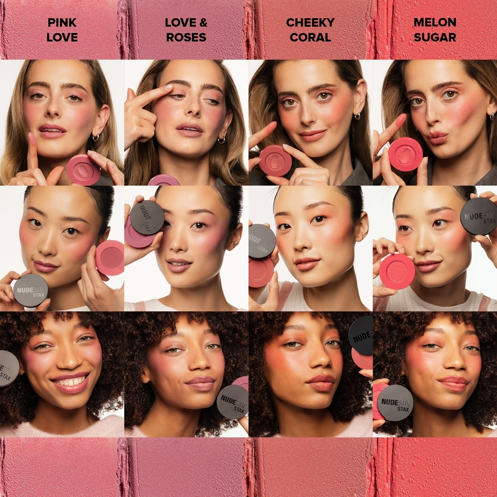 Nudestix Stax All Over Color Blush Balm - Многофункциональный макияж для глаз, губ и лица, 2,5 g