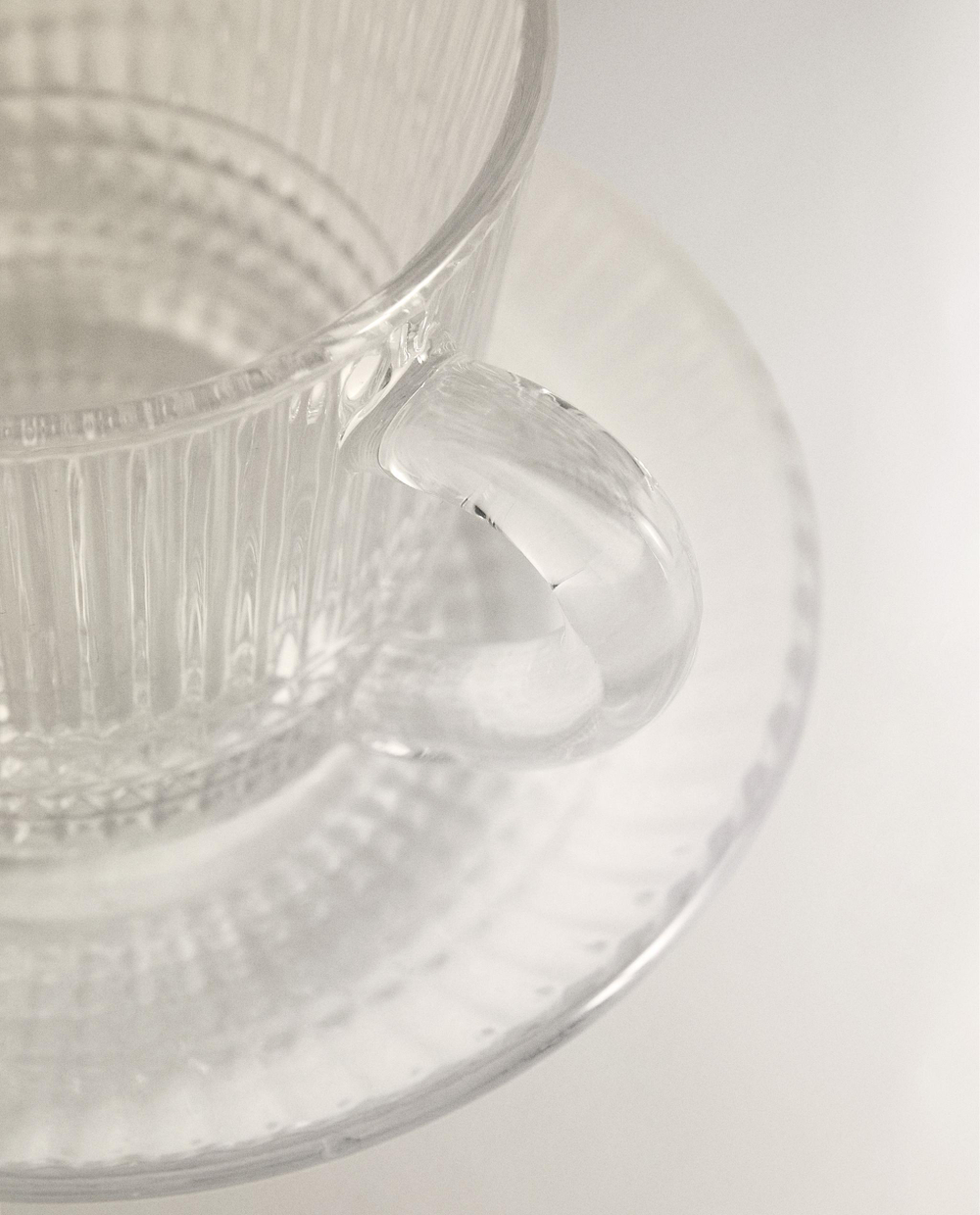 Zara Home чайная пара из стекла, цвет прозрачный, 8 см