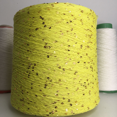 SPLENDORE; 100% хлопок, пайетки; 600м/100гр; цвет: лимонно-желтый, с золотистыми пайетками; только мал. бобинки 98, 101, 146, 206гр.