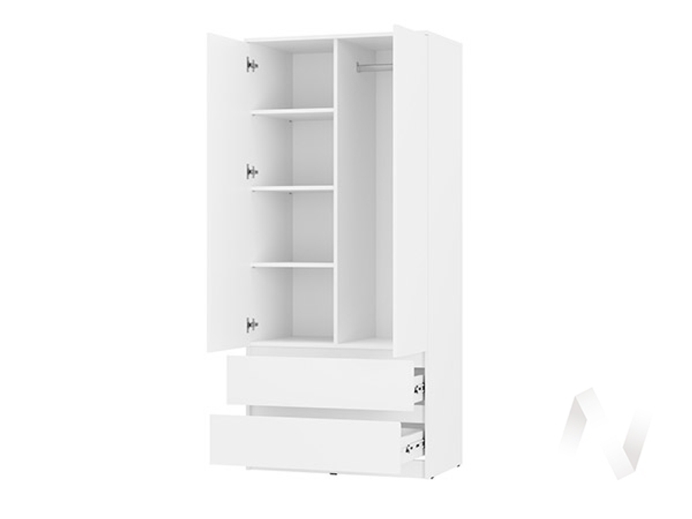 Шкаф 2-х створчатый ШК-03 МС Симпл (белый)