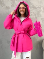 Куртка весенняя удлиненная с капюшоном