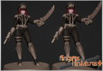 Аниме миниатюры под стиль вархаммер anime figurine 32-56-75мм