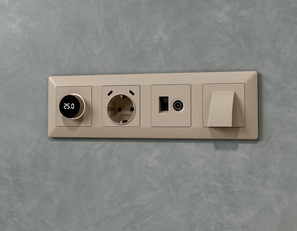 MA370510 Комплект механизма электрической розетки 2USB С+C 20W с/з на винтовых зажимах 16A-250V ALFA Серо-бежевый матовый QUANT (AP3705, VM165)