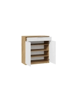 Прихожая с зеркалом Дуб Крафт золотой 145х43х195