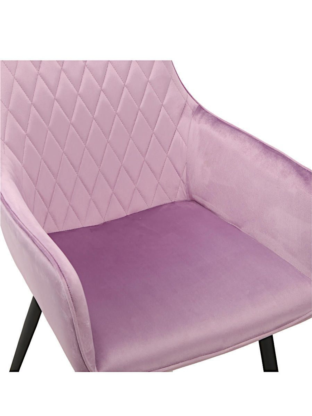 Стул LA ALTA CATALINA велюр сиреневый, каркас черный