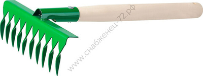 РОСТОК 200 x 62 x 405 мм, 10 витых зубцов, садовые грабельки (39614)