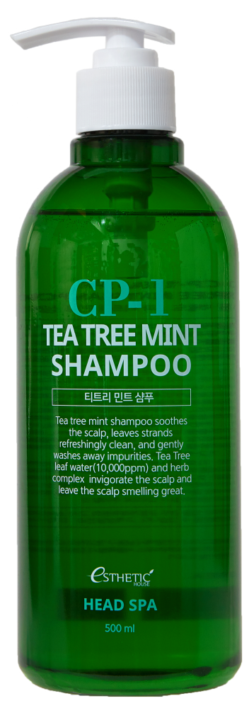 ESTHETIC HOUSE Шампунь для волос УСПОКАИВАЮЩИЙ CP-1 TEA TREE MINT SHAMPOO, 500 мл