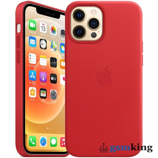 Leather Case with MagSafe iPhone 12 Pro Max Product Red (Красный)