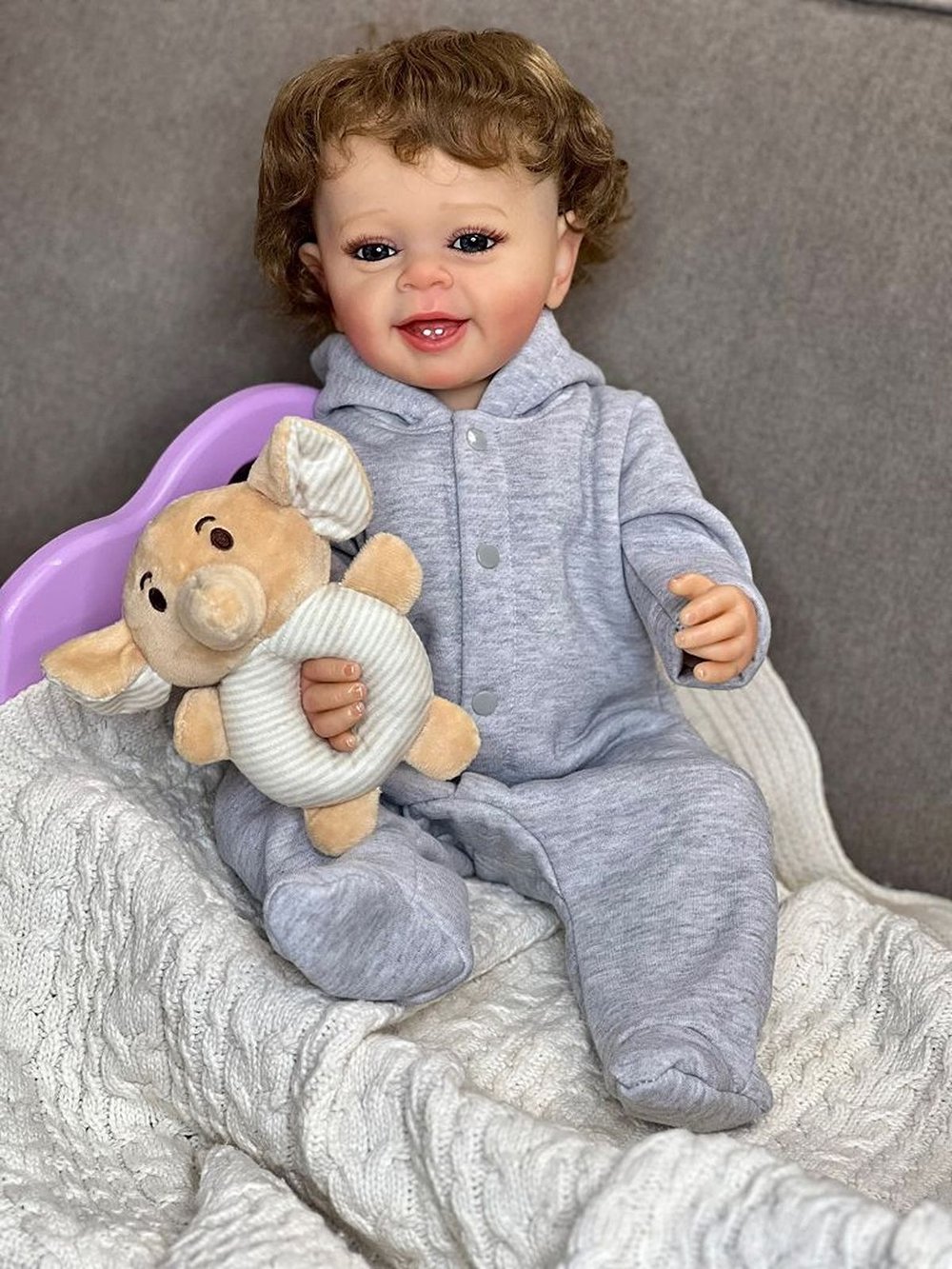 Кукла Реборн виниловая 55см в пакете (FA-155)