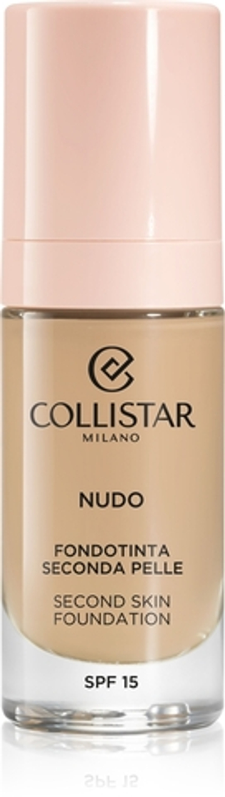 Collistar NUDO Second Skin Foundation SPF 15 - Розовый осветляющий увлажняющий тональный крем с эффектом сглаживания оттенок 2G Beige Dorato, 30 ml