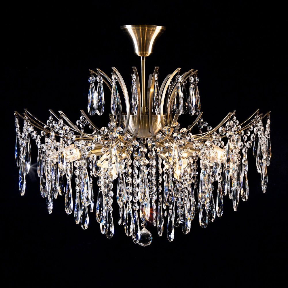 Citilux Селена CL302183 Люстра хрустальная Бронза