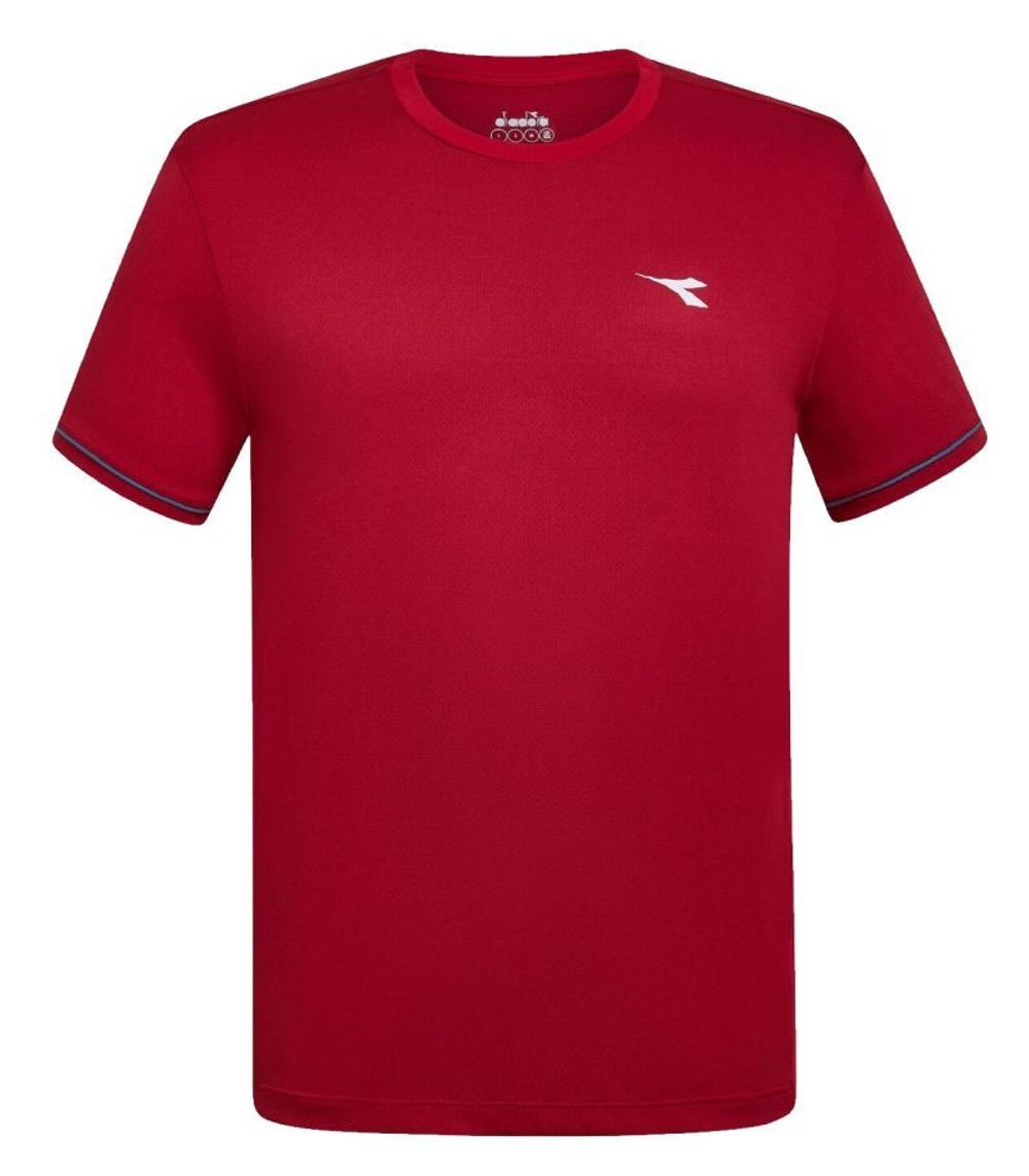 Мужская теннисная футболка Diadora Short Sleeve T-Shirt - chili pepper
