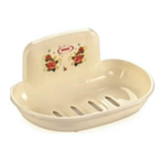 Мыльница большая с присосками цвет кремовый РП-852