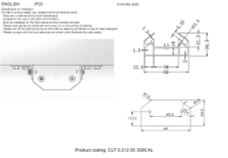 Профиль-адаптер для монтажа в натяжной потолок для однофазного шинопровода Crystal Lux CLT 0.212 05 3000 AL