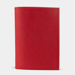 Кожаная обложка для паспорта, сафьяно красного цвета