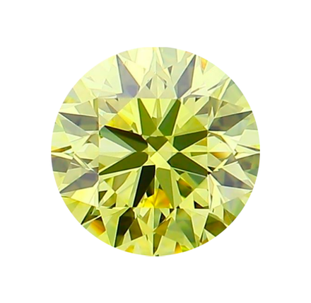 Лабораторно-выращенный бриллиант круг 6.32 х 6.37 х 3.98 мм FancyVIVID YELLOW/VS1 1.00 ct