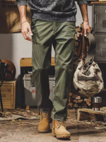 Штаны мужские хлопковые от бренда JIELEINUO ,эластичные прямые мужские повседневные