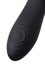 Черный двусторонний интимный массажер Surge - 22,5 см.