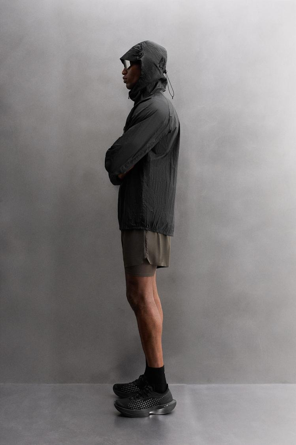 ZARA ВЕТРОВКА ДЛЯ БЕГА, ЧЕРНЫЙ