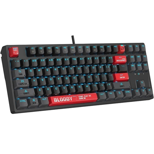 Клавиатура A4TECH Bloody AT87, RGB, механическая, свитчи Alpha, черный/красный (2056655)
