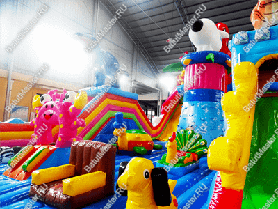 Мега-батут "Хамелеон и динозавры", 22*10*7 м