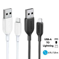 Кабель Anker PowerLine III USB-A - Lightning 1.8 м (A8813H21) белый