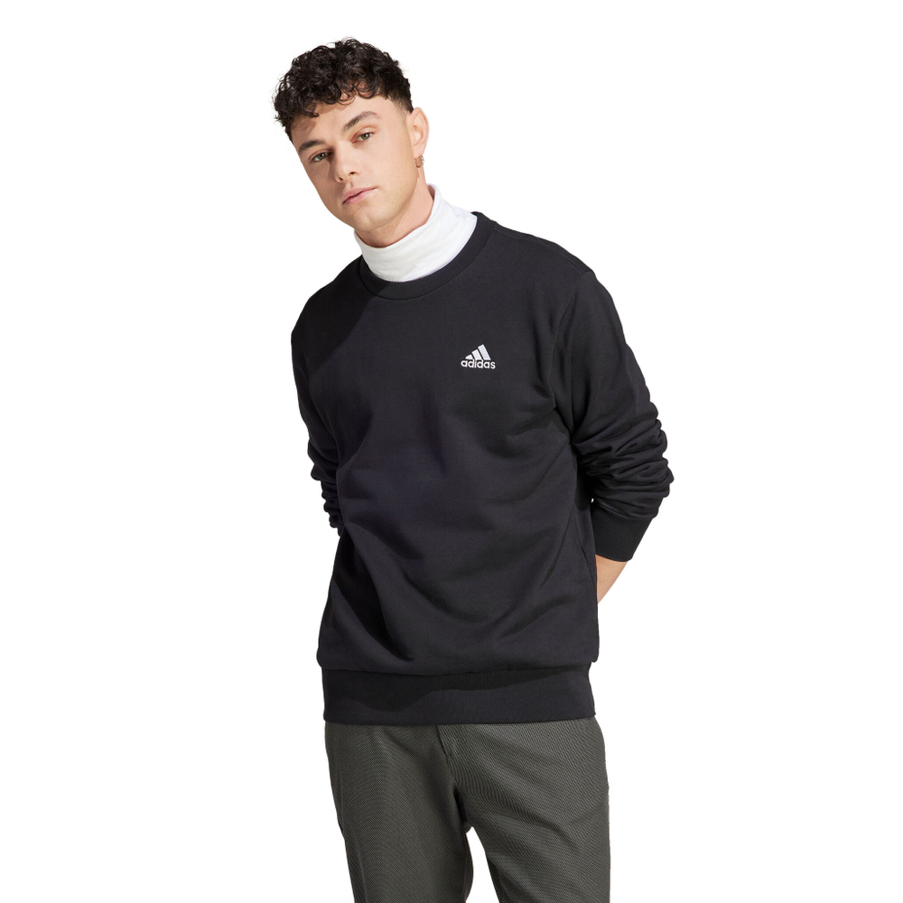 Мужская кофта теннисная adidas Essentials French Terry Embroidered Small Logo Sweatshirt Men - Black
