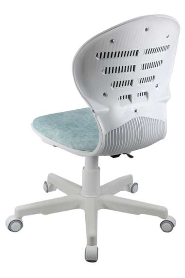 Кресло 1139 FW PL White велюр Bliss 10 голубой